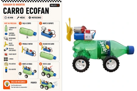 Van de caixa de leite de papelao